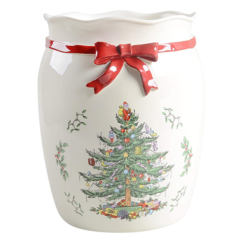 Christmas Tree China Waste Basket by Spode-1