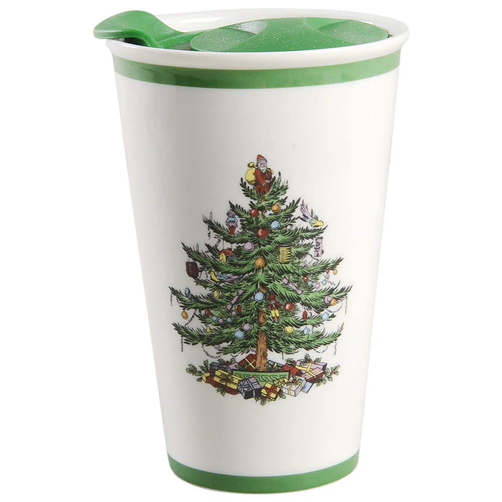Christmas Tree Travel Mug & Plastic Lid by Spode-1