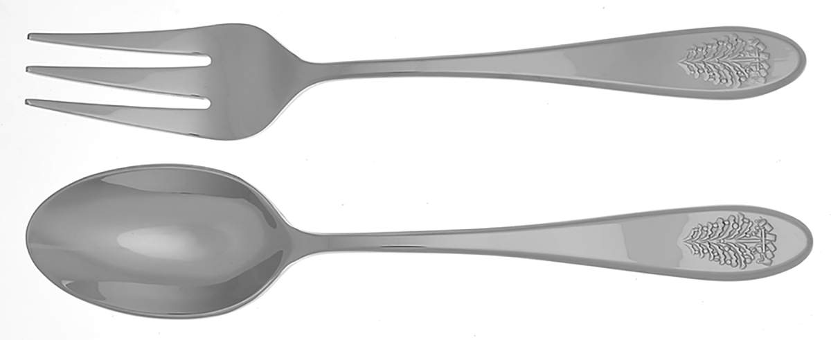Christmas Tree All Stainless Serving Set (SEFSTB & SESSSB) by Spode-1