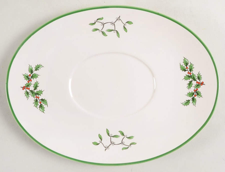Christmas Tree Underplate for Gravy Boat by Spode-1