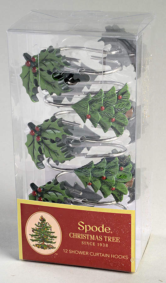 Christmas Tree (Set of 12) Shower Curtain Hooks by Spode-1