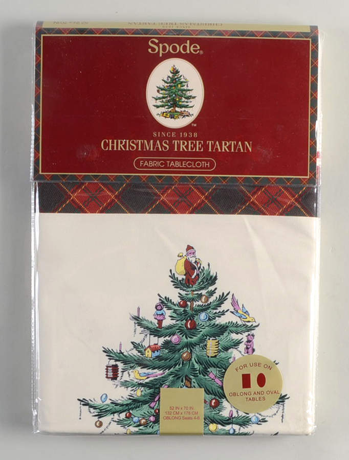 Christmas Tree 52" X 70" Oblong Tablecloth by Spode-1