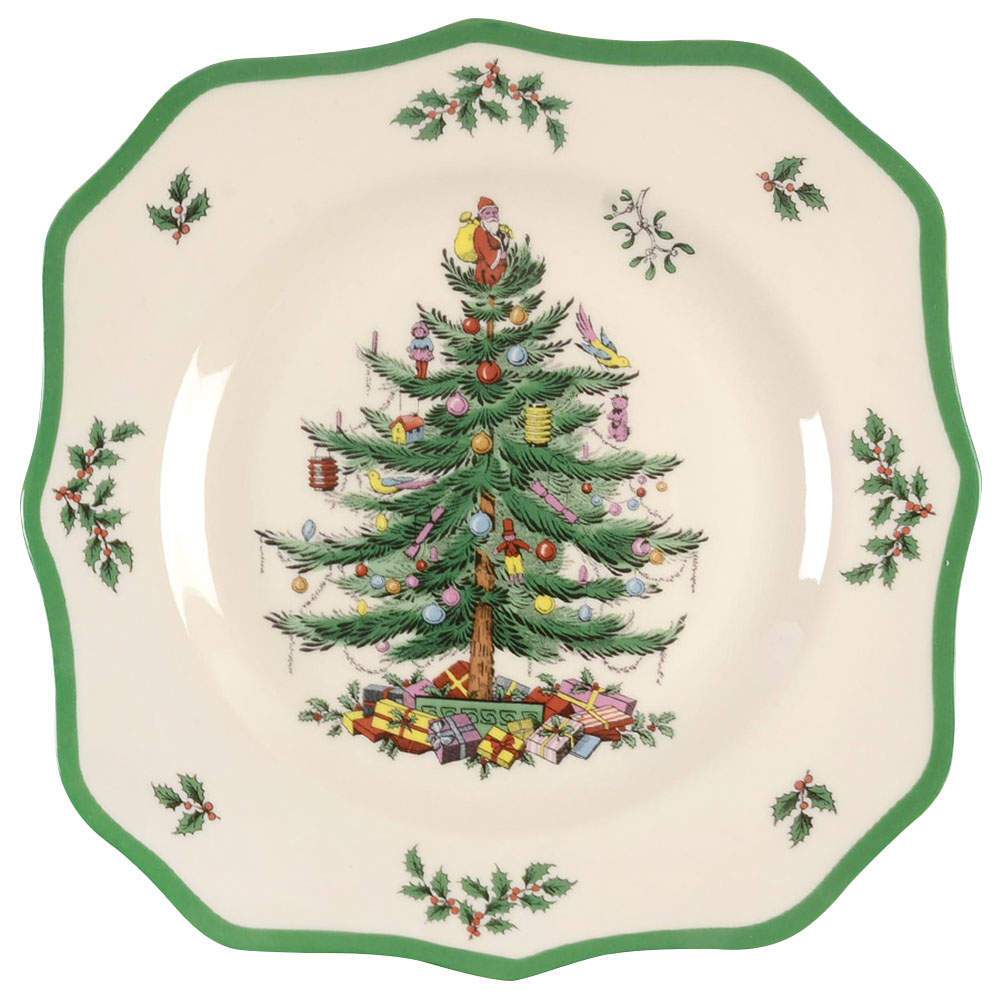 Christmas Tree Square Dinner Plate by Spode-1