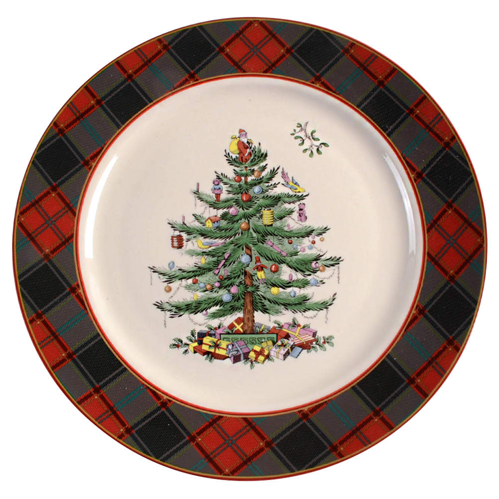 Christmas Tree 12" Round Buffet Plate by Spode-1