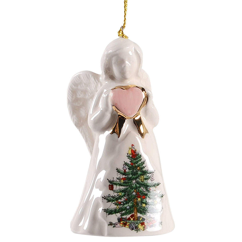 Christmas Tree Ornaments Angel With Heart - Boxed by Spode-1