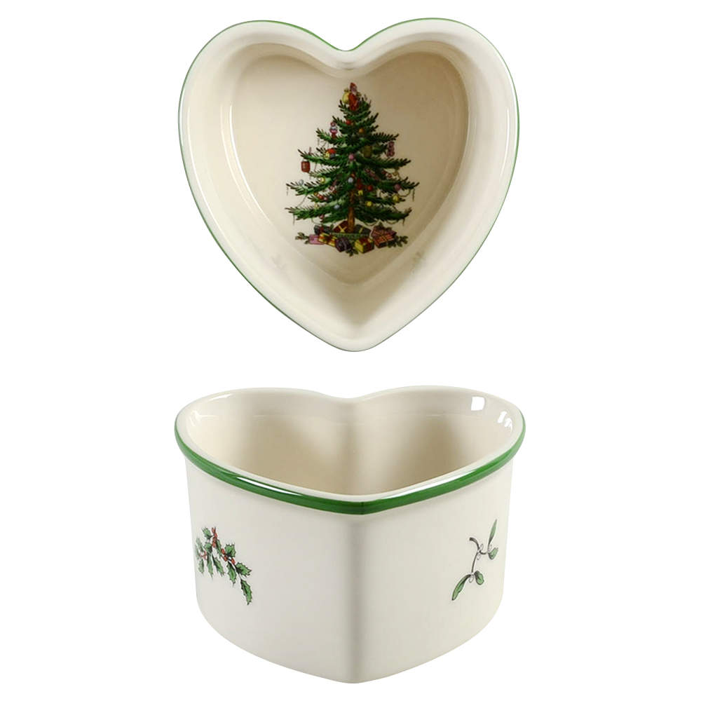Christmas Tree Heart Shape Ramekin by Spode-1