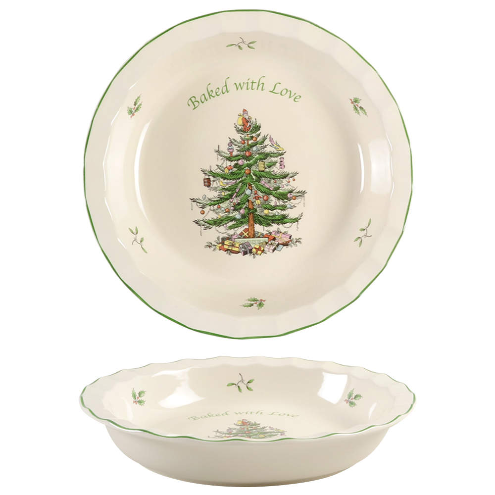 Christmas Tree 10" Pie Baking Plate by Spode-1