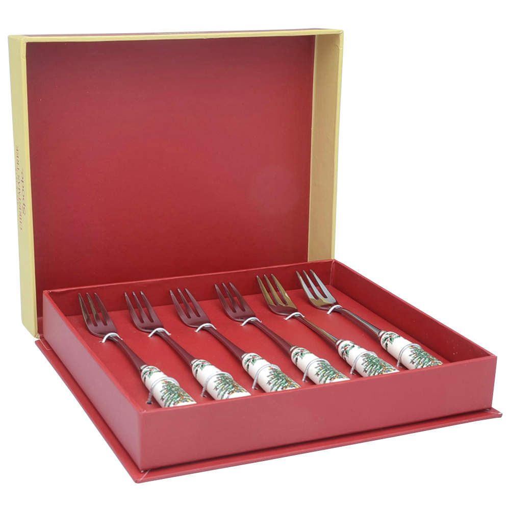Christmas Tree Pastry Fork - Set of 6 by Spode-1