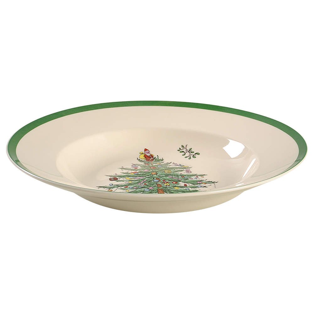 Christmas Tree Large Rim Soup Bowl by Spode-1