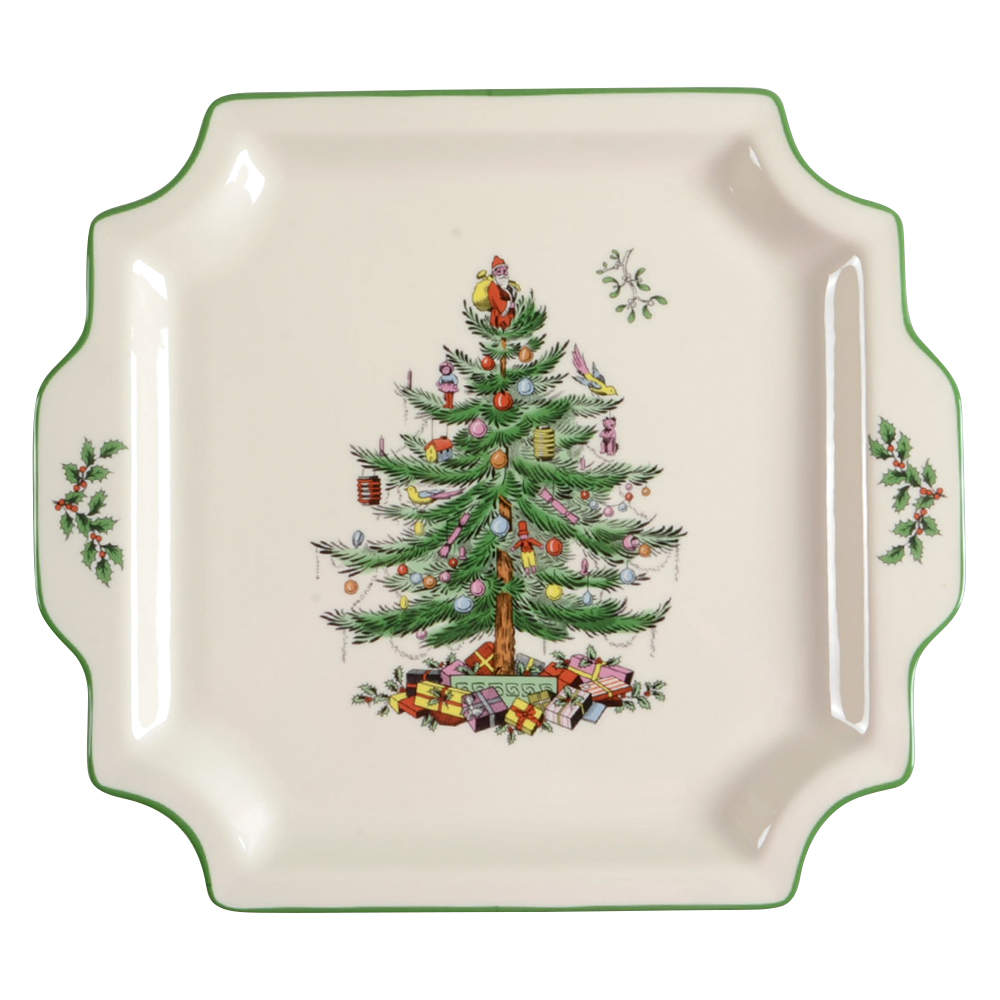 Christmas Tree 12" Square Serving Platter by Spode-1
