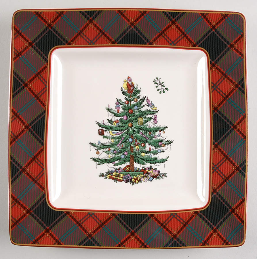 Christmas Tree 10" Square Serving Platter by Spode-1