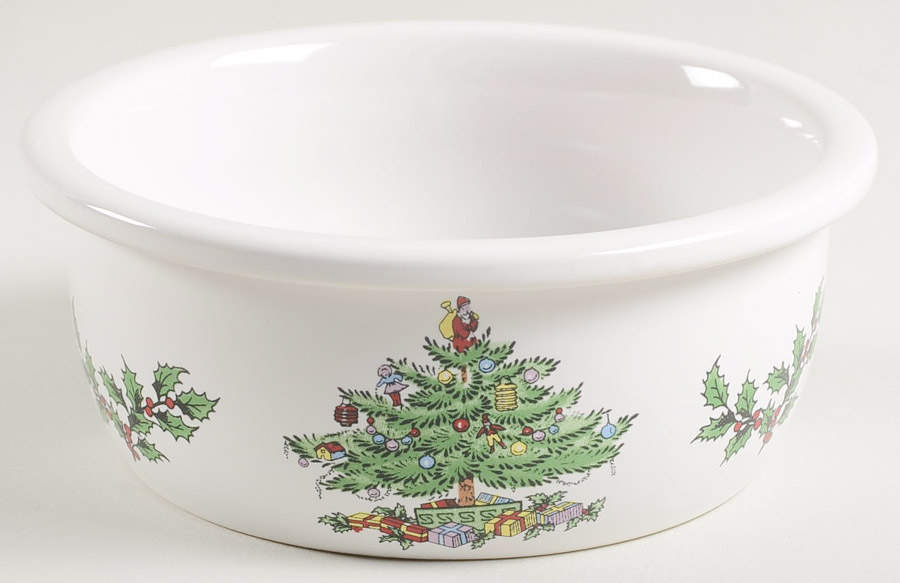 Christmas Tree 5" Round Food Storage Container No Lid by Spode-1