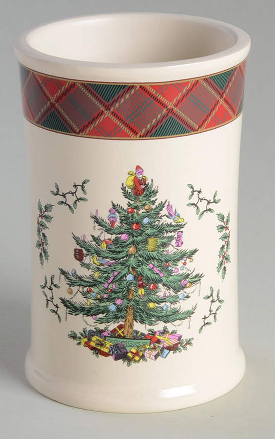 Christmas Tree China Bathroom Tumbler by Spode-1