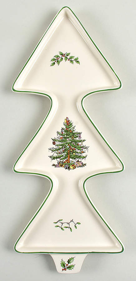 Christmas Tree 12" Tree Shape Platter by Spode-1