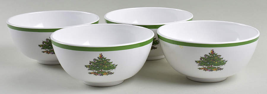 Christmas Tree All Purpose/Melamine Bowl - Set of 4 by Spode-1