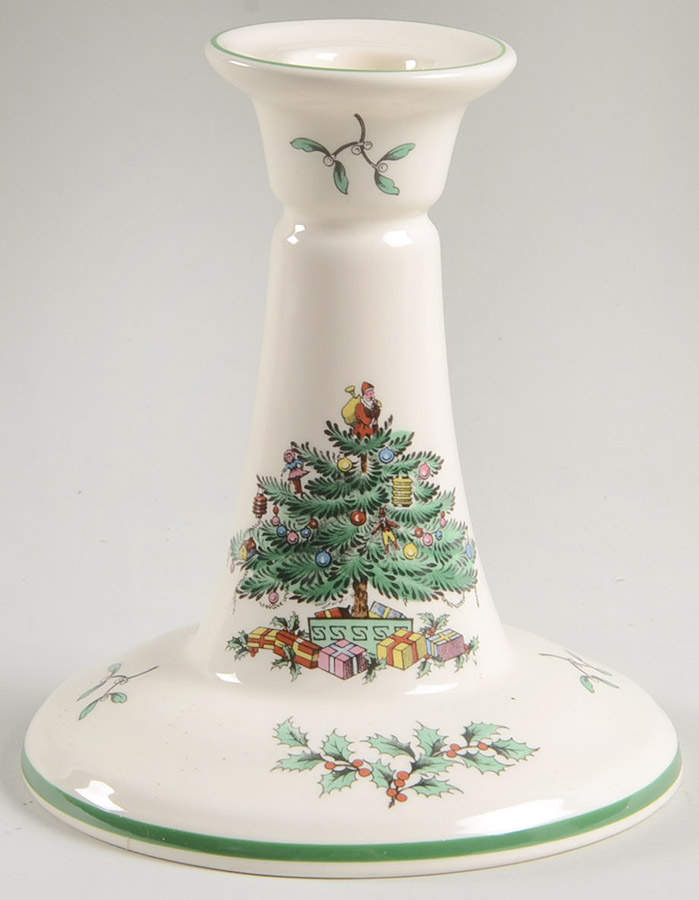 Christmas Tree 5" Candlestick by Spode-1