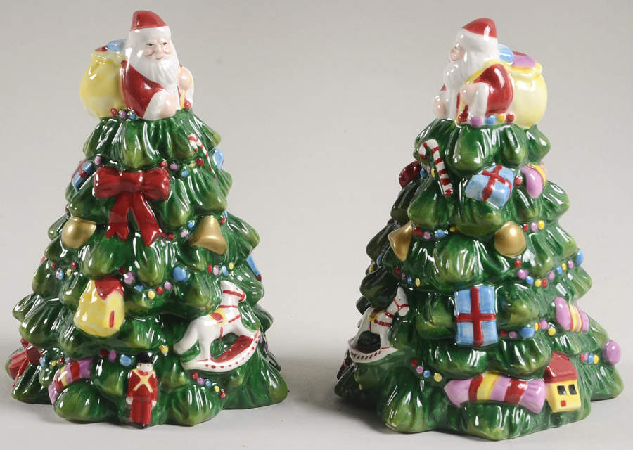 Christmas Tree Figural Salt & Pepper Set by Spode-1