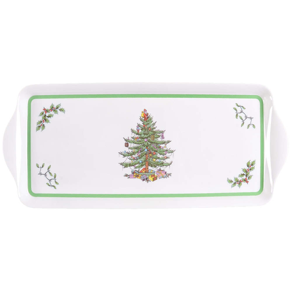 Christmas Tree 15" Melamine Sandwich Tray by Spode-1