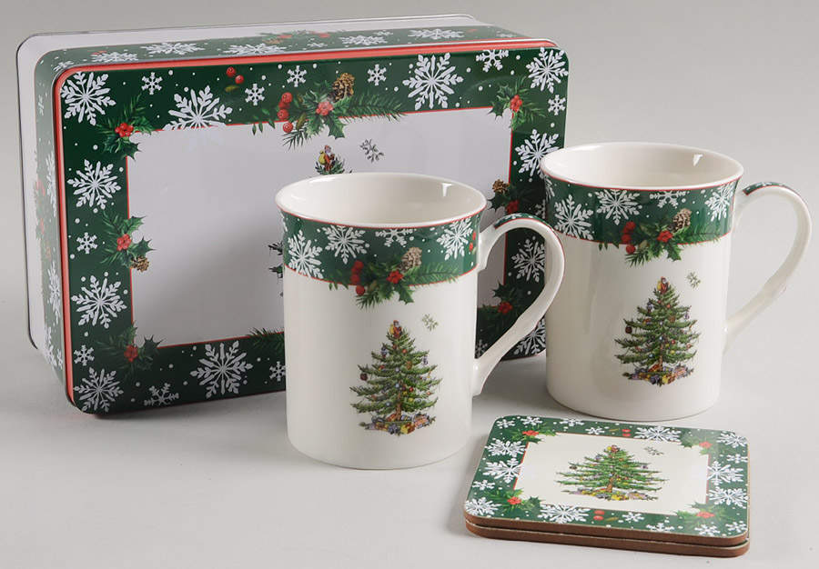 Christmas Tree Mug in a Tin Gift Box by Spode-1