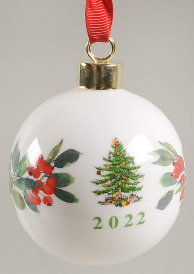 Christmas Tree Ornaments 2022 Dated Bauble - Boxed by Spode-1
