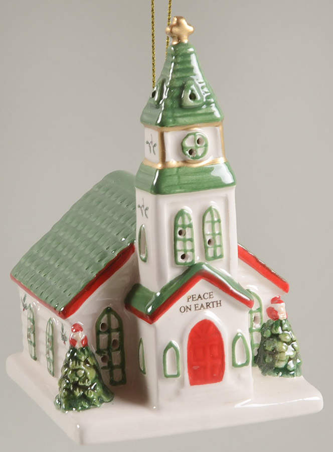 Christmas Tree Ornaments Church - Led - Boxed by Spode-1