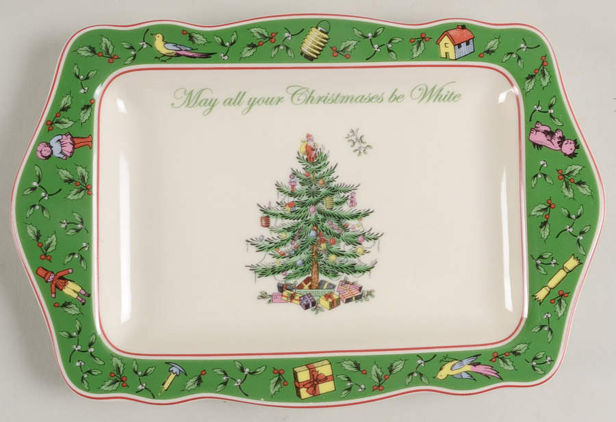 Christmas Tree 9" Sentiment Tray by Spode-1