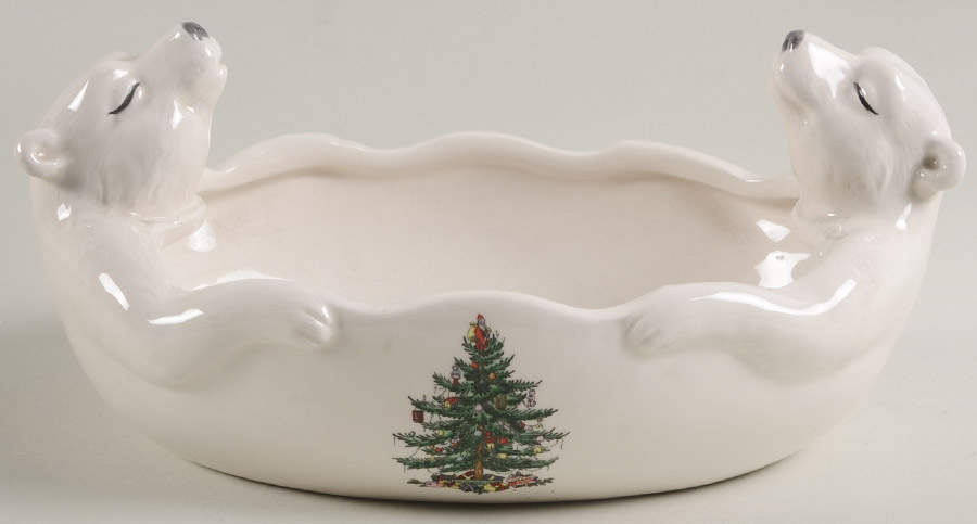 Christmas Tree 8" Figural Serving Bowl by Spode-1