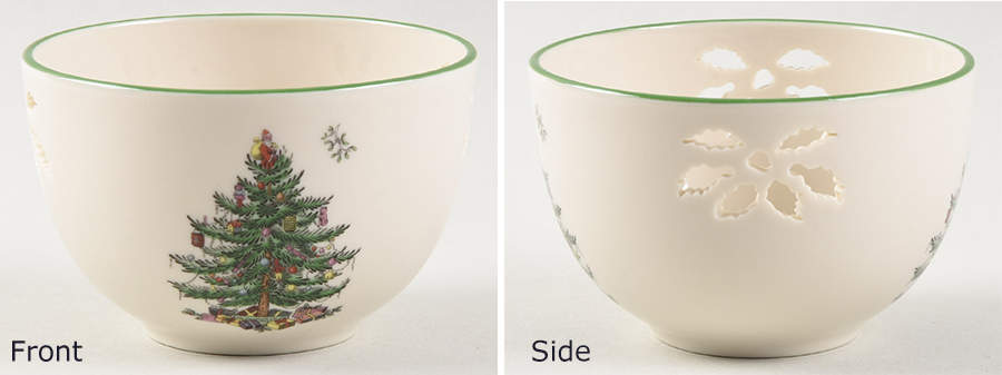 Christmas Tree Pierced Tea Light Candleholder by Spode-1