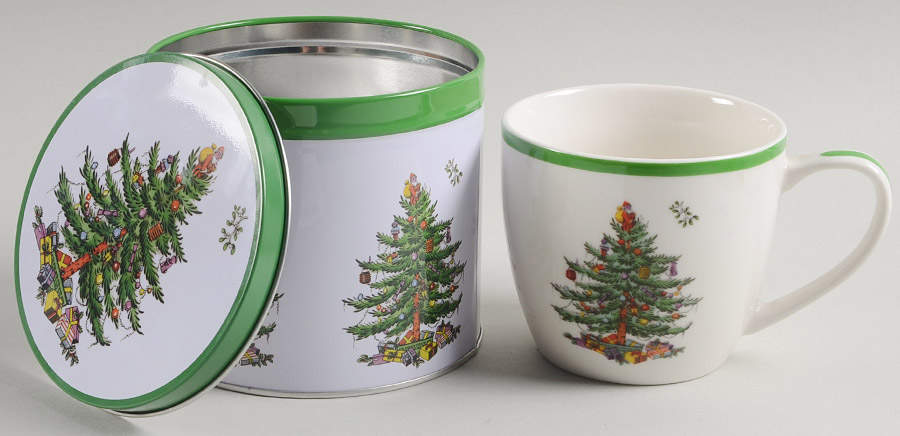 Christmas Tree Mug in a Tin Gift Box by Spode-1