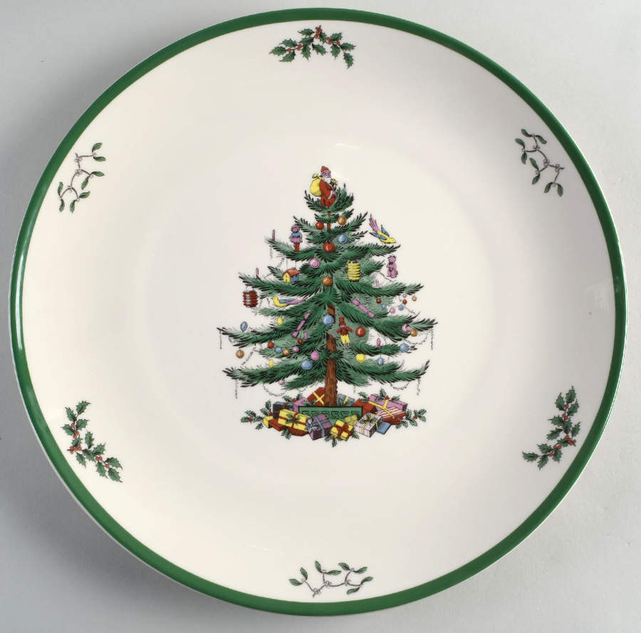 Christmas Tree 14" Round Platter by Spode-1
