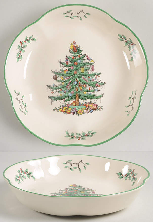 Christmas Tree 8" Daisy Bowl by Spode-1