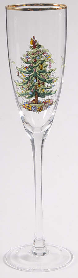 Christmas Tree Glassware Champagne Flute by Spode-1