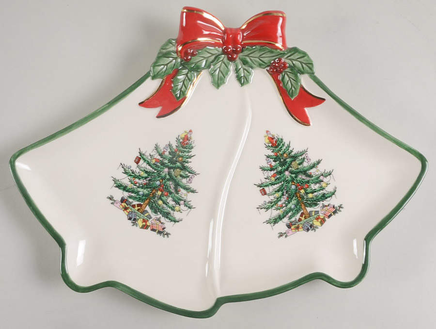 Christmas Tree Bell Shape Dish by Spode-1