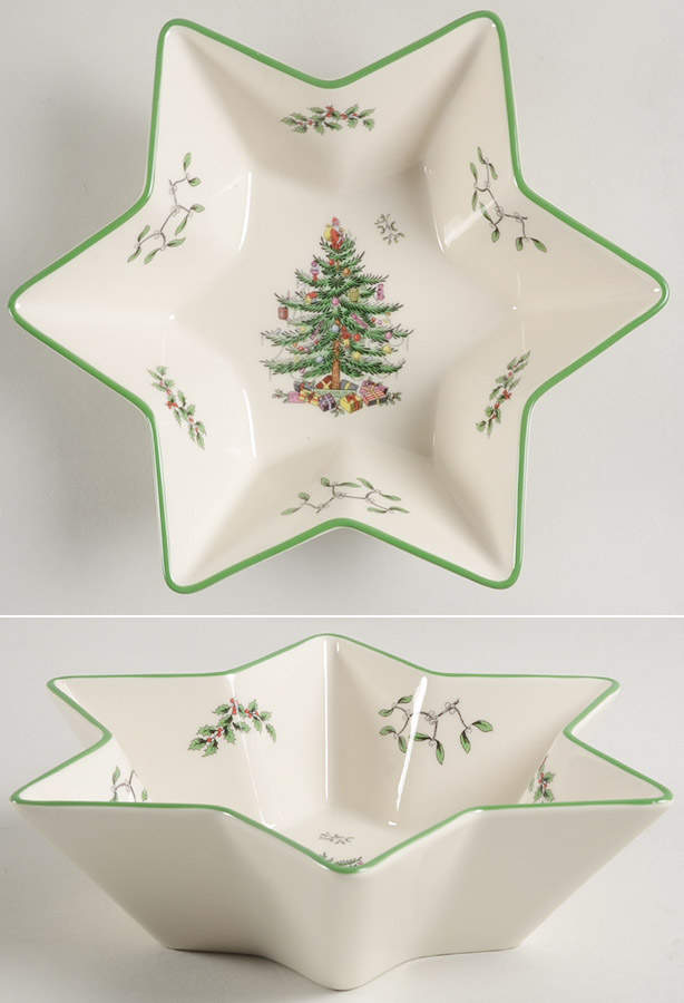 Christmas Tree Star Shaped Bowl by Spode-1