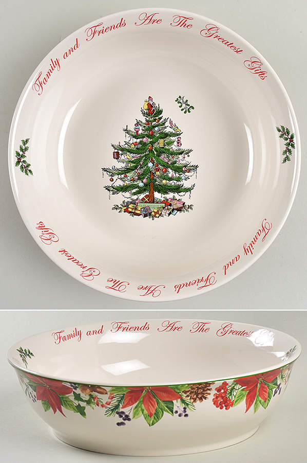Christmas Tree 10" Annual Round Serving Bowl by Spode-1