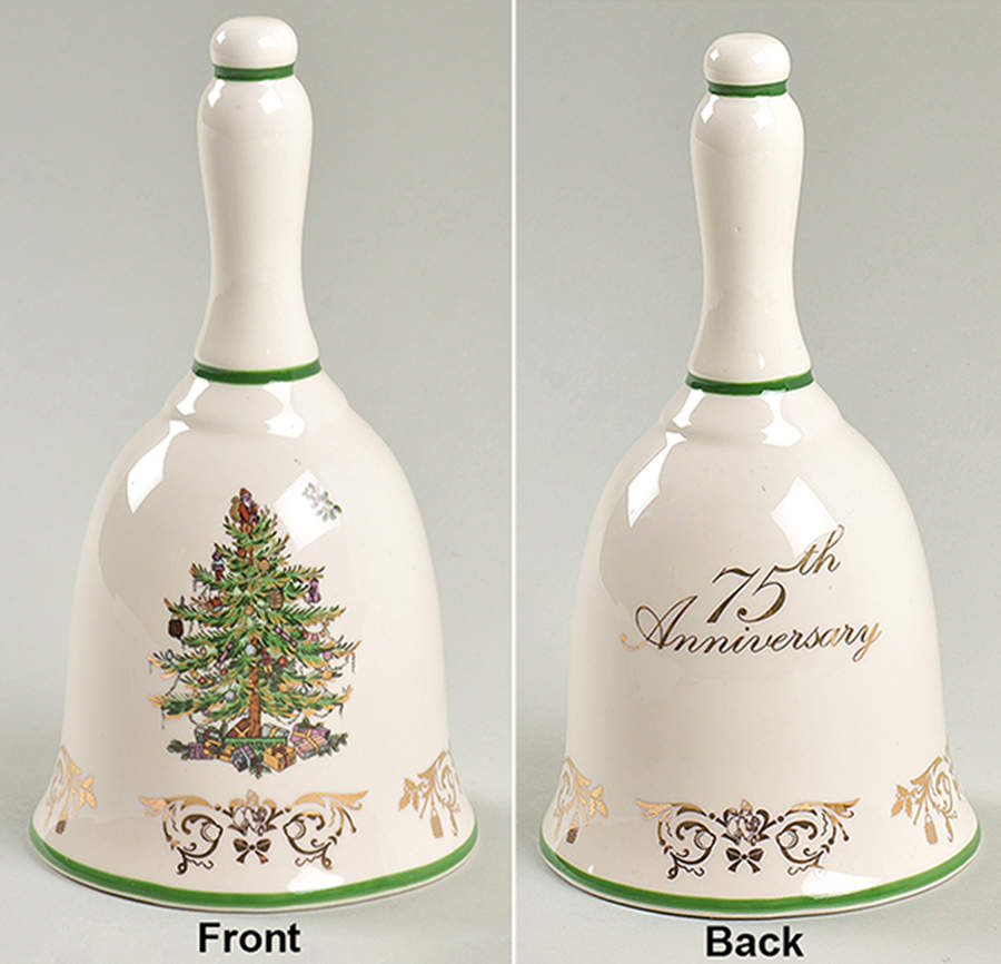 Christmas Tree Gold Collection 75th Anniversary Bell by Spode-1