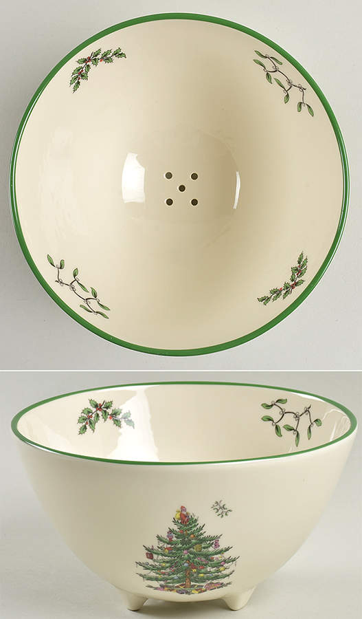 Christmas Tree Large Pierced Berry Bowl by Spode-1
