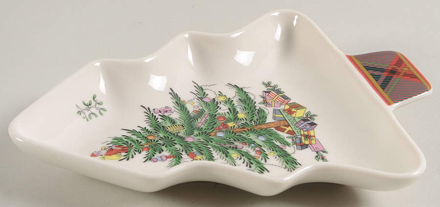 Christmas Tree Tree Shape Dish/Spoon Rest by Spode-1