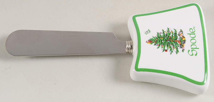 Christmas Tree Cheese Spreader for Wood Tree Shaped Cheese Board by Spode-1