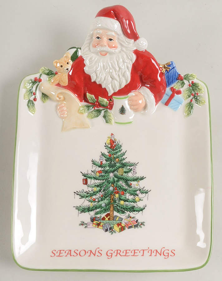 Christmas Tree Canape Plate by Spode-1