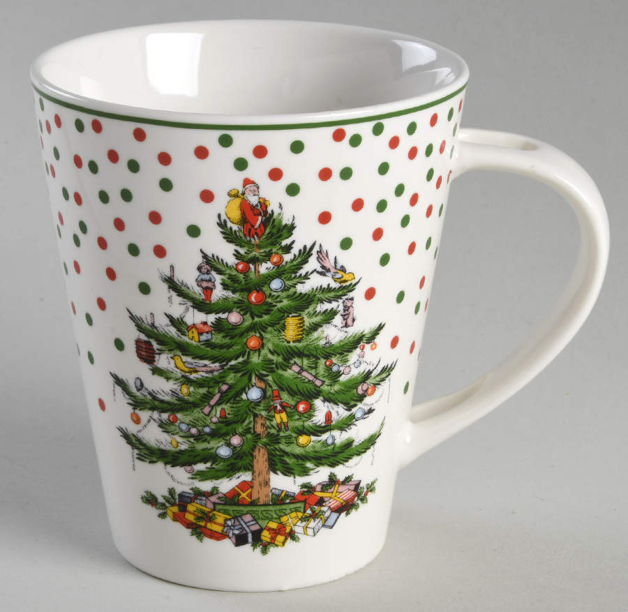 Christmas Tree Slotted Handle Mug No Spoon by Spode-1