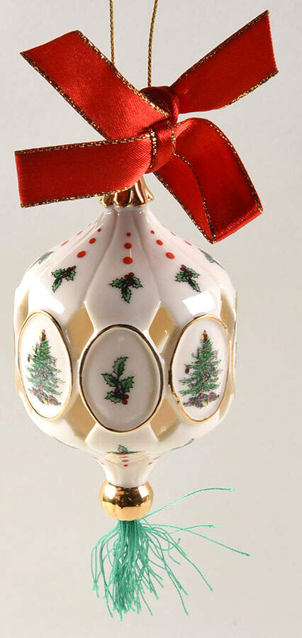 Christmas Tree Ornaments Multisided Ball - No Box by Spode-1