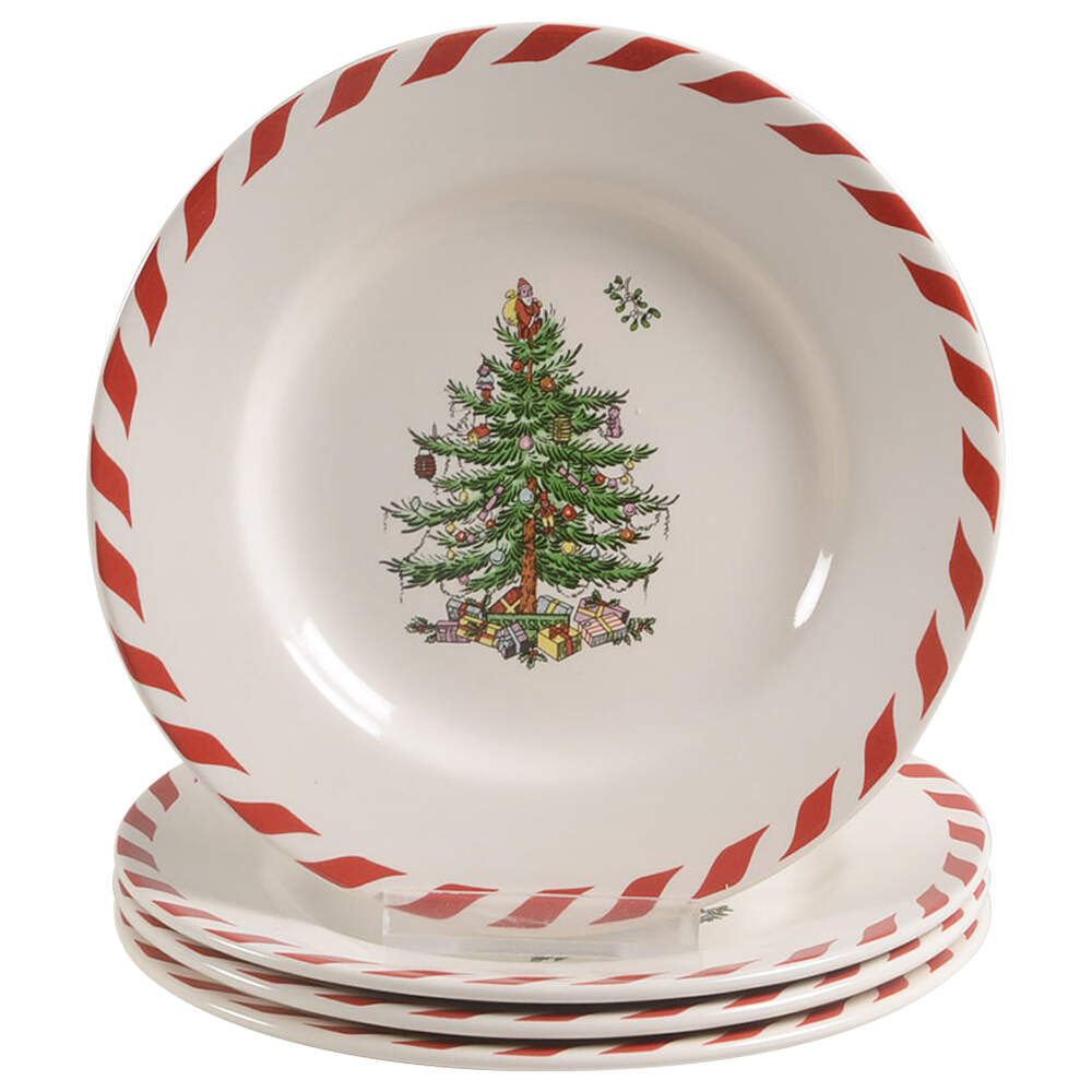 Christmas Tree Canape Plate - Set of 4 Motif 3 by Spode-1