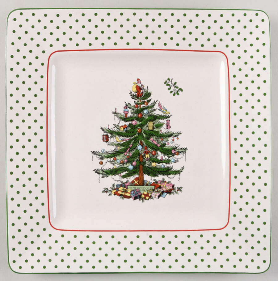 Christmas Tree 10" Square Serving Platter by Spode-1