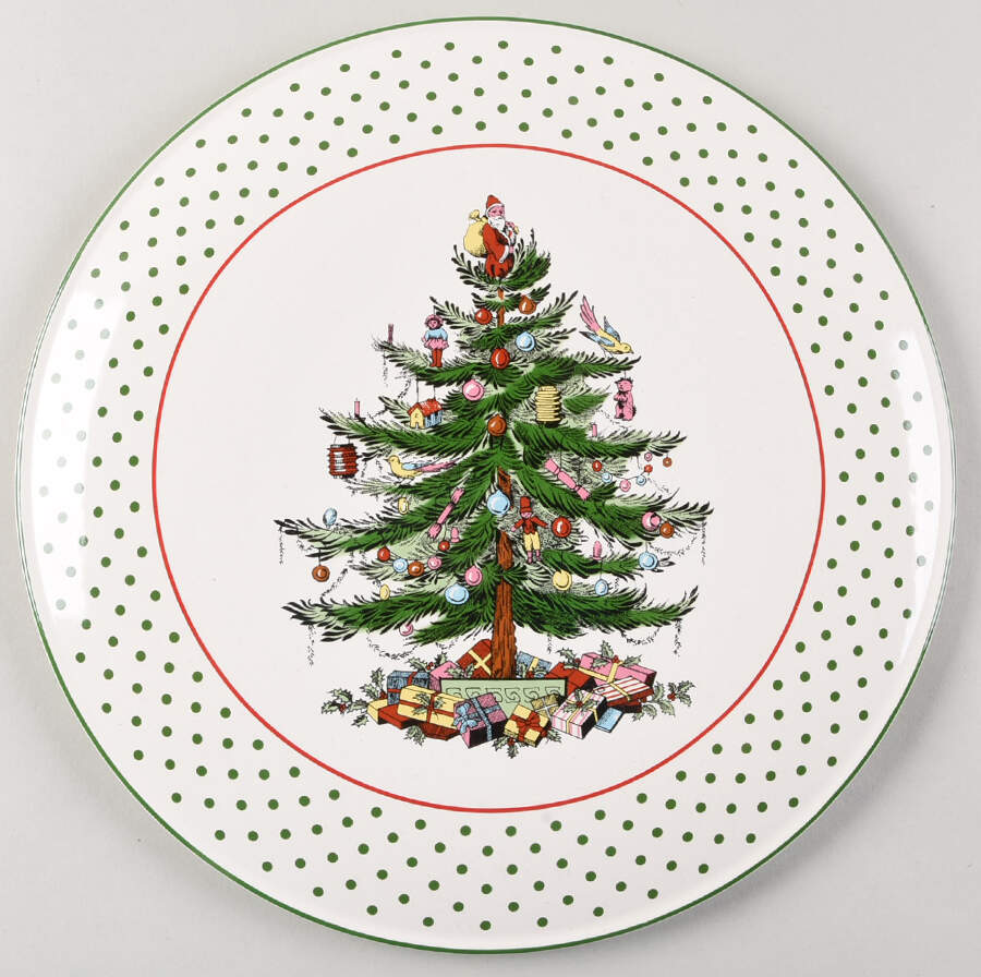 Christmas Tree Cake Plate by Spode-1