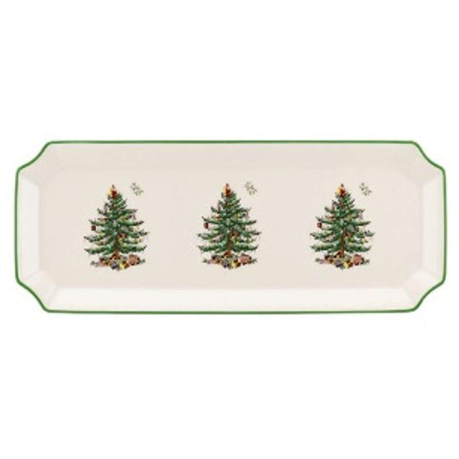 Christmas Tree 14" Sandwich Tray by Spode-1