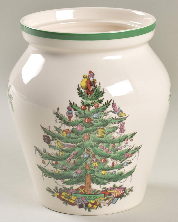 Christmas Tree Medium Canister No Lid by Spode-1
