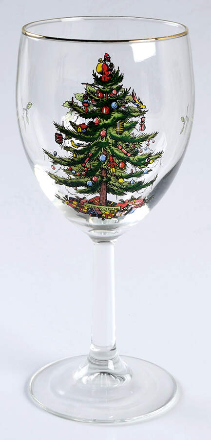 Christmas Tree 12 Oz Glassware Wine by Spode-1