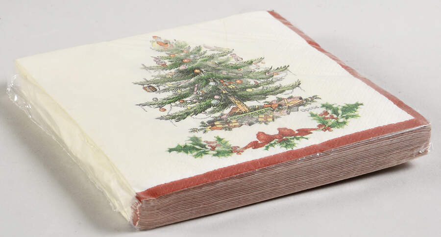 Christmas Tree Package of Paper Cocktail Napkins by Spode-1
