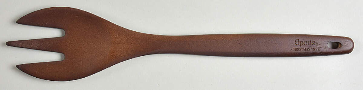 Christmas Tree Solid Wood Salad Serving Fork by Spode-1